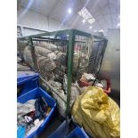 Six Mobile Wire Mesh Framed Cages, each approx. 1.2m x 1.3m x 1.8 high, with contents Please read