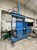 TWIN CHAMBER ELECTRO HYDRAULIC BALING PRESS, approx. chamber size 700mm x 350mm x 1.5m deep,