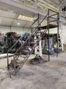 Welded Steel Access Staircase, approx. 2.75m high to platform Please read the following important