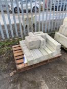 Assorted Pre Cast Concrete Curb Components, on one pallet Please read the following important