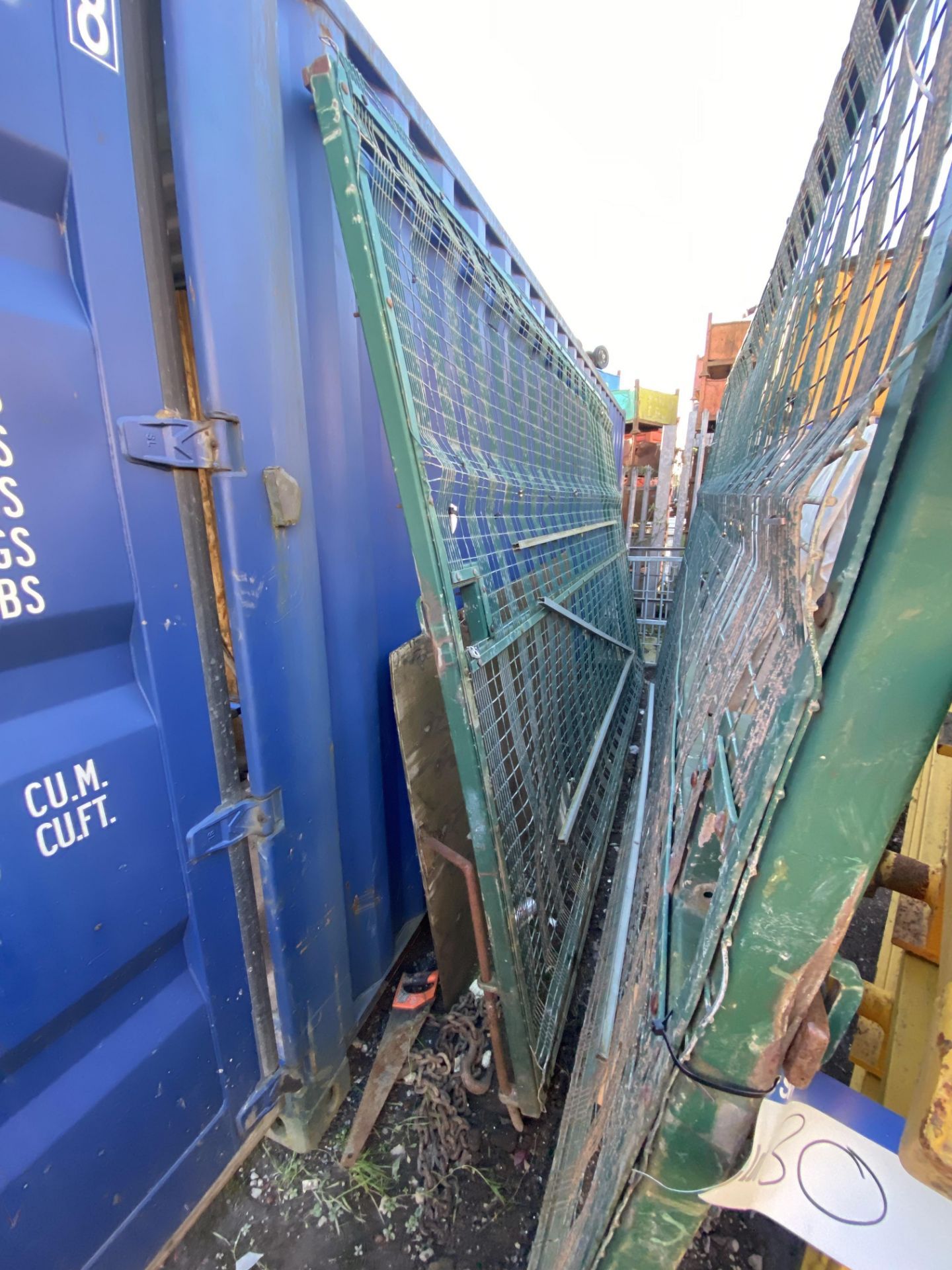 One Pair of Gates, each gate approx. 3.7m x 2.4m high, with two posts, each post 3.1m long Please