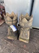 Two Crown Top Chimney Pots Please read the following important notes:- ***Overseas buyers - All lots