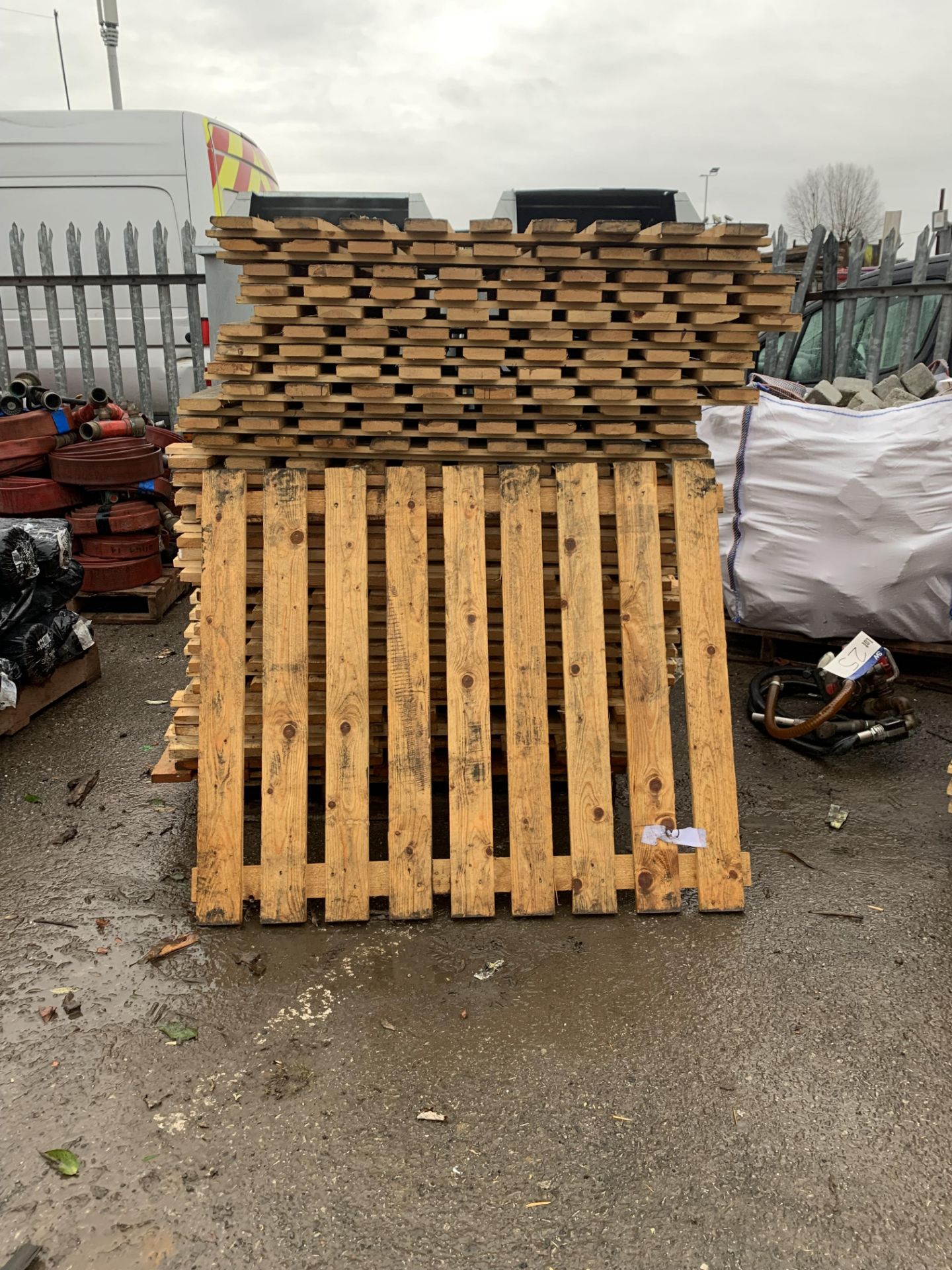 Approx. 60 Timber Pallet Racking Shelf Panels, each approx. 1.25m x 1.1m Please read the following