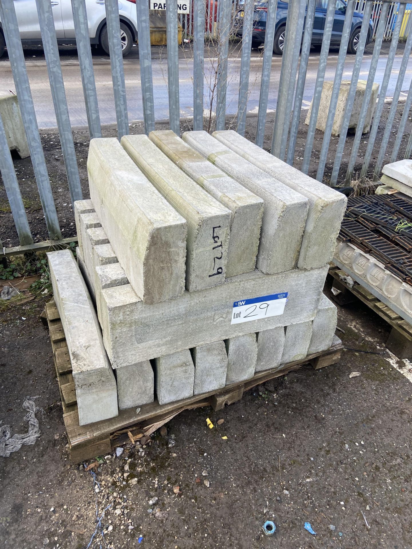 Curb Stones, on one pallet Please read the following important notes:- ***Overseas buyers - All lots