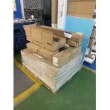 28 Boxes of Parasol Bases, with posts and bright green roofs, 3m x 3m, as set out on pallet Please