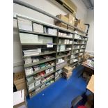 Four Multi-Tier Steel Stock Racks, each approx. 900mm long (contents excluded) Please read the