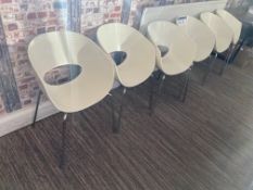 Six Curved Plastic Base Armchairs Please read the following important notes:- ***Overseas buyers -