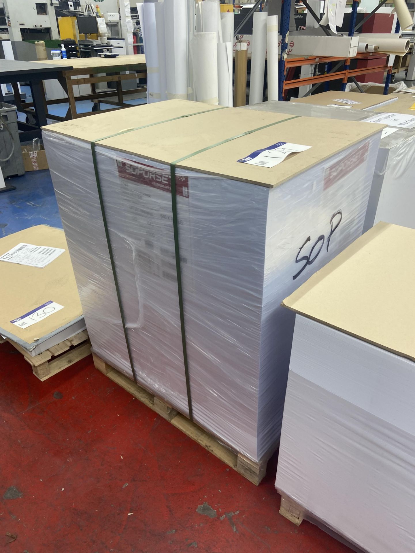 Pallet of Soporset Offset Premium Paper, 90cm x 64cm Please read the following important