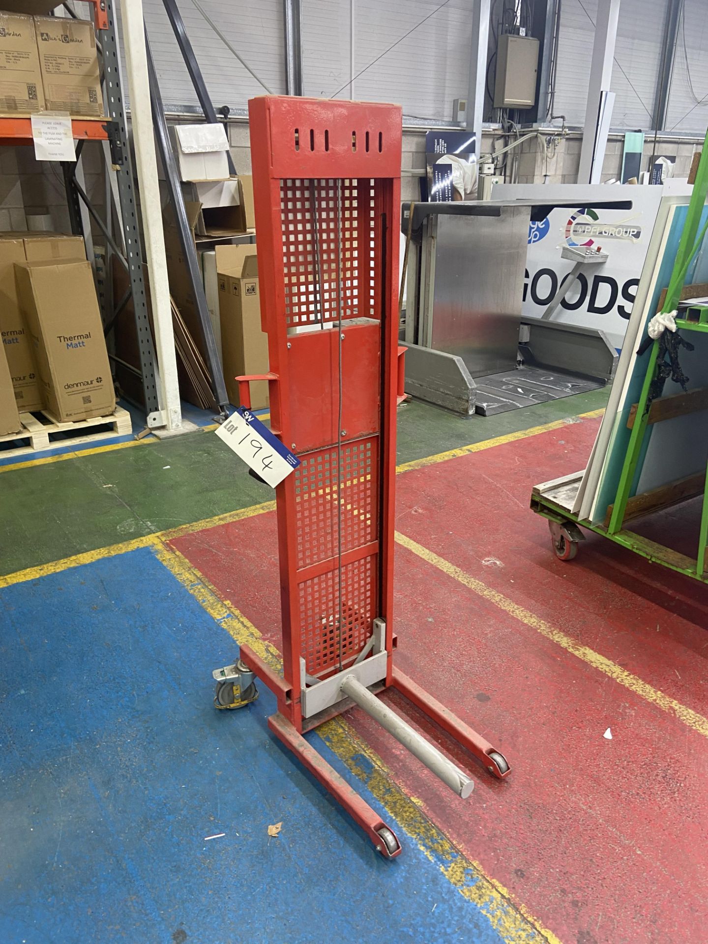 Lift Ezi ELI125-150WB Winch Operated Roll Lifter, serial no. R255-09, year of manufacture 2009,