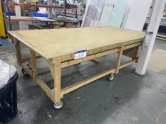 Mobile Timber Bench, approx. 3m x 1.5m Please read the following important notes:- ***Overseas