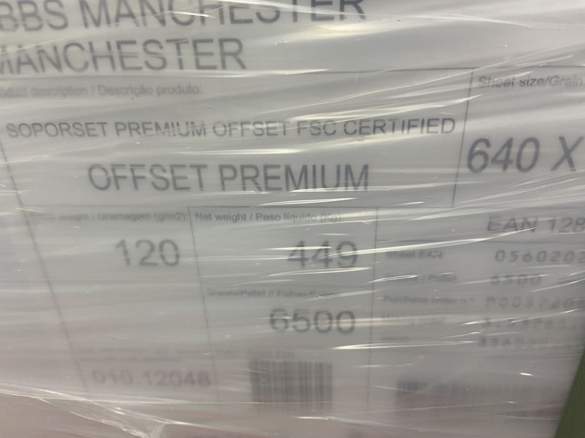 Pallet of Soporset Offset Premium Paper, 90cm x 64cm Please read the following important - Image 2 of 2