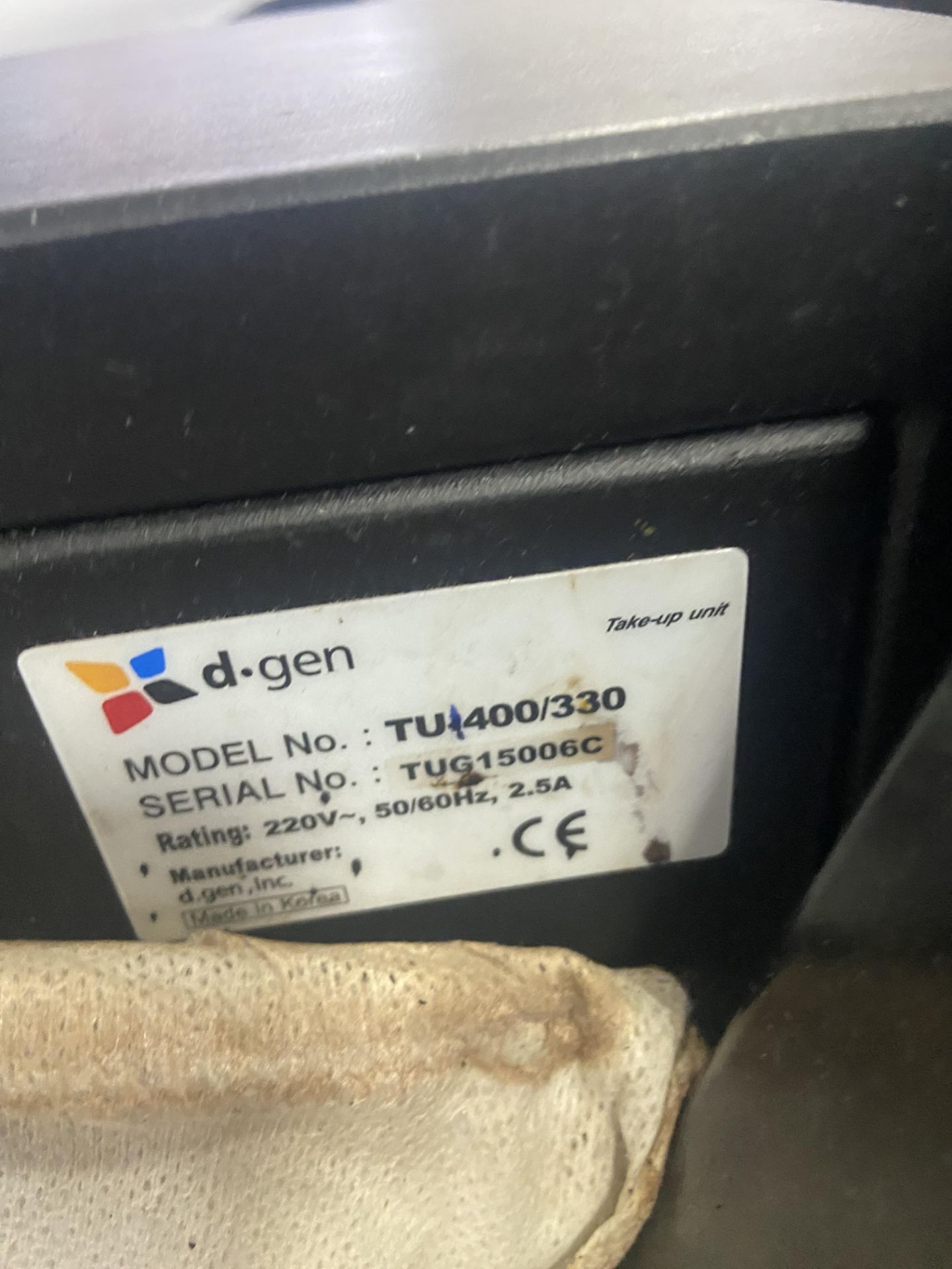 D.Gen TJ-3333 Teleios Grande G5 DIGITAL TEXTILE/ FABRIC PRINTING MACHINE, serial no. TCG51505C, - Image 8 of 12