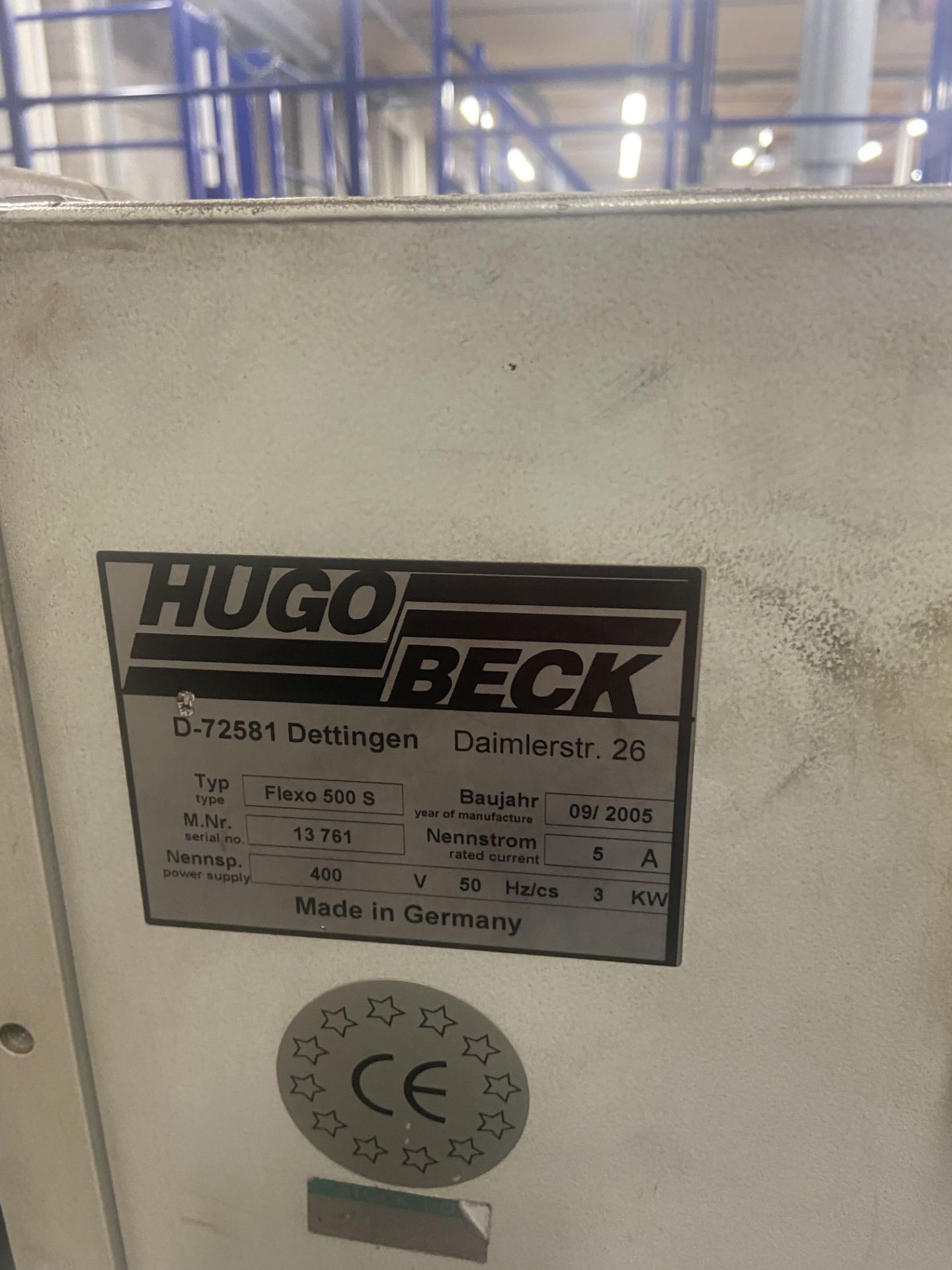 Hugo Beck Flexo500S Shrink Wrap Tunnel & SLB 5012/25 Heat Tunnel, serial no. 13761, year of - Image 6 of 10