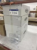 Four Boxes of Wall Mounting Acrylic Leaflet Holders, 60 per box (some part full) Please read the