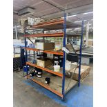 Five Tier Steel Stock Rack, approx. 1.95m x 1m x 2.3m high, with contents including multi-purpose