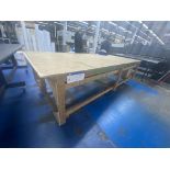 Timber Mobile Bench, approx. 3m x 1.5m Please read the following important notes:- ***Overseas