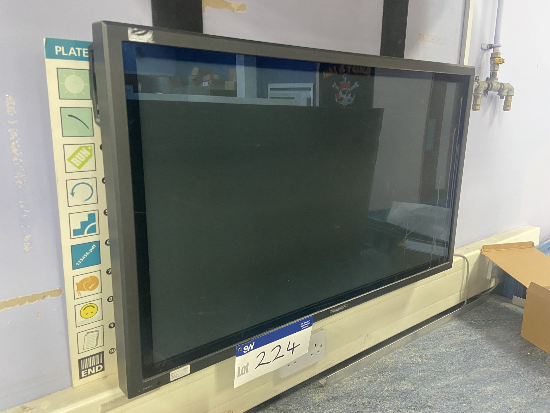 Panasonic TH-42PF11 42in. Wall Mounted Flat Screen Television (no remote) Please read the