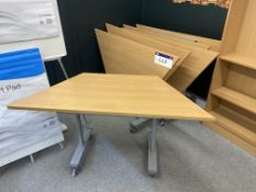 Six Oak Laminated Folding Tables Please read the following important notes:- ***Overseas buyers -