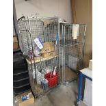 Two Wire Mesh Cage Trolleys, with cleaning contents Please read the following important notes:- ***