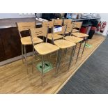 Steel Framed Circular Canteen High Table, with steel framed high chairs Please read the following