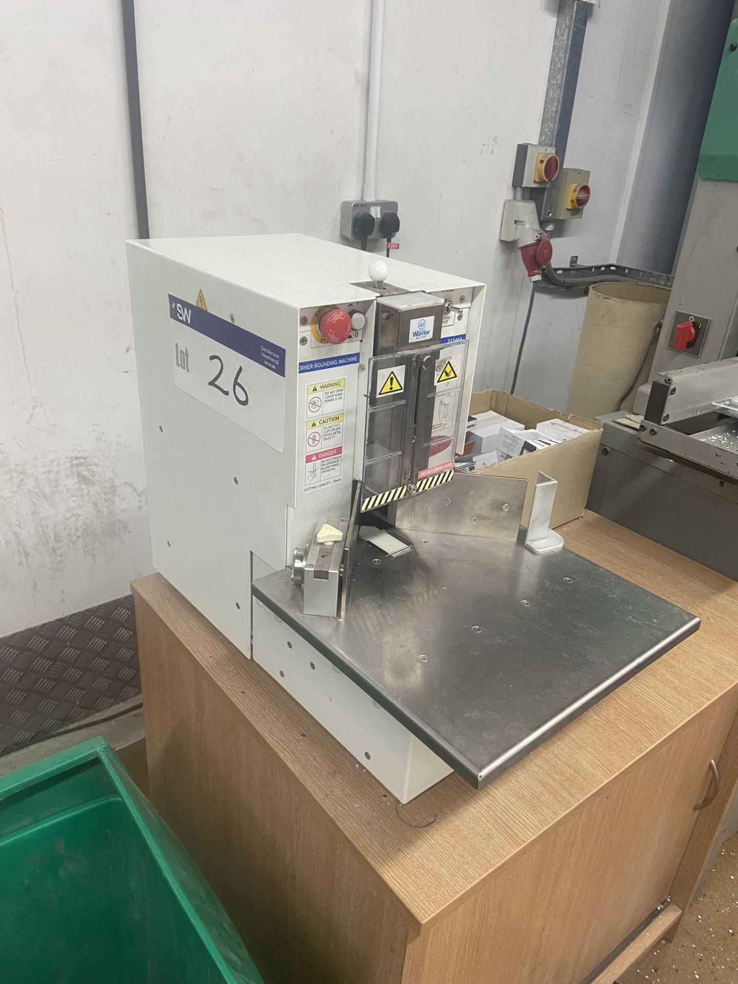 Warrior 21146A Corner Rounding Machine, serial no. 21146, 240V (please note this lot is situated - Image 2 of 5