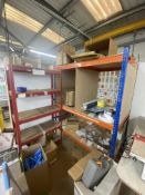 Two Multi-Bay Steel Stock Racks, with stock contents Please read the following important