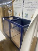 Two Mobile Glazed Front Recycling Bins, each approx. 800mm x 800mm Please read the following