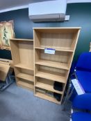 Two Oak Laminated Shelving Units Please read the following important notes:- ***Overseas buyers -