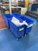 Four Mobile Plastic Tubs Please read the following important notes:- ***Overseas buyers - All lots