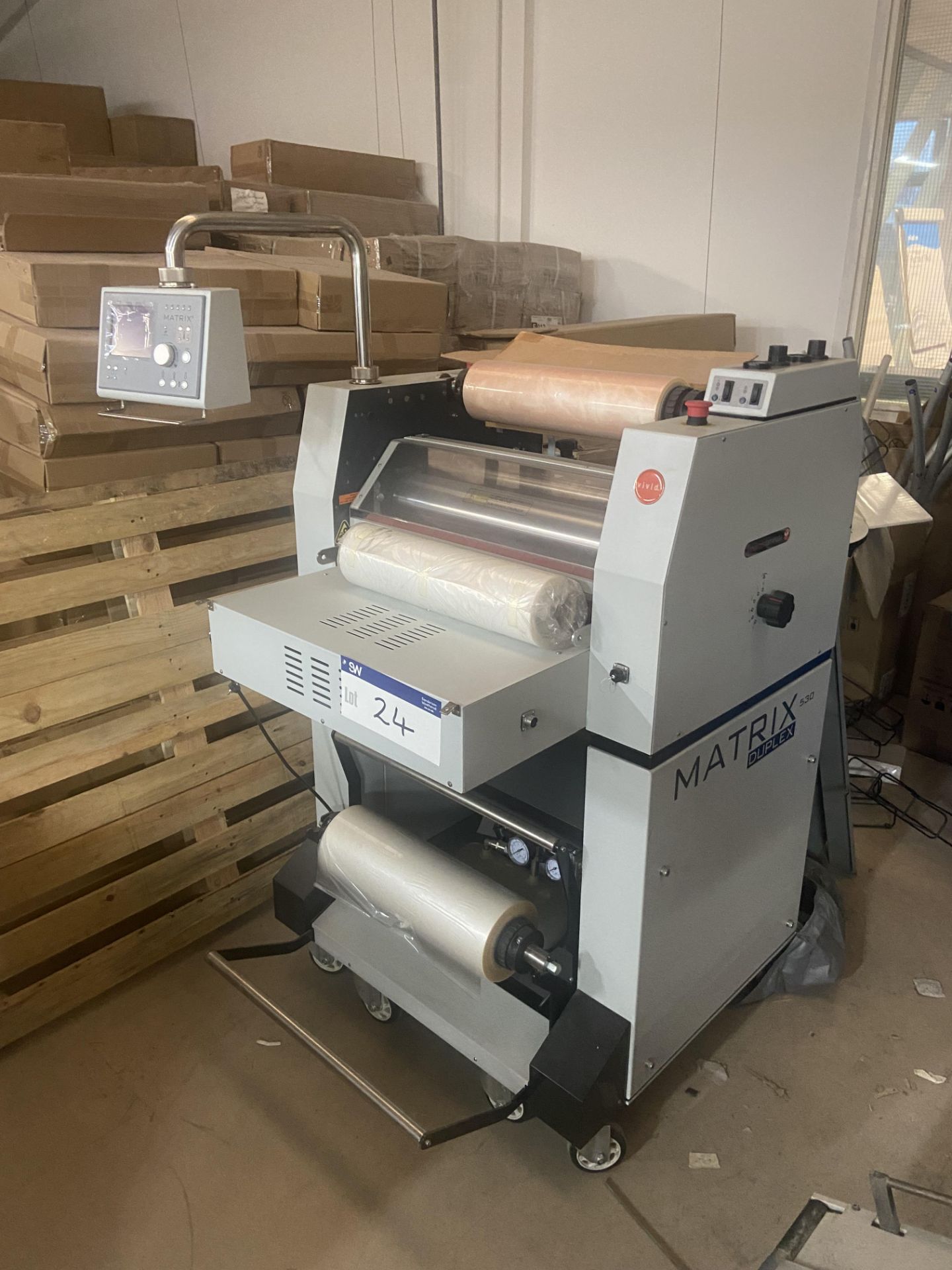 Vivid Matrix Duplex LAMINATOR, serial no. 1409MX-530DP-060, 240V (please note this lot is situated