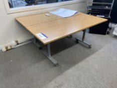 Two Oak Laminated Folding Tables Please read the following important notes:- ***Overseas buyers -