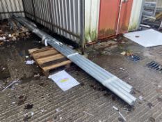 Four Galvanised Steel Tubes, each approx. 7m long x 764mm x 3mm Please read the following