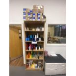 Light Oak Laminated Shelving Unit, with a quantity of Coats Epic sewing thread Please read the