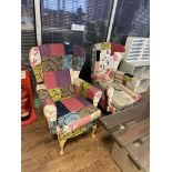 Two Fabric Upholstered Armchairs Please read the following important notes:- ***Overseas buyers -