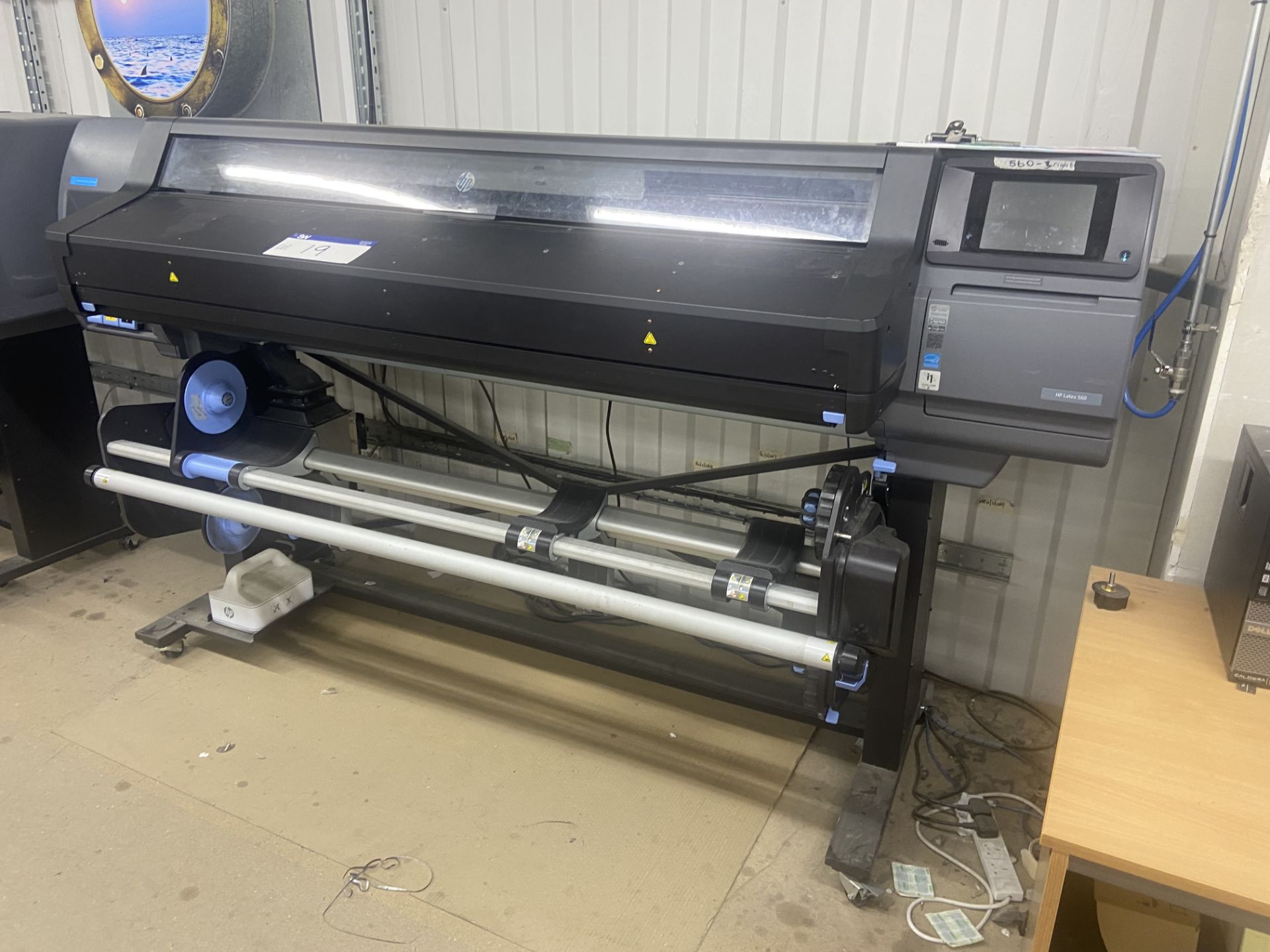 HP LATEX 560 PLOTTER, serial no. MY9958900S, product no. M0E29A, year of manufacture 2019, 240V (