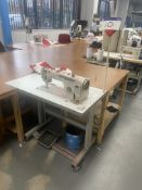 Global 3900 AUT Lockstitch Sewing Machine, with fitted pedal operated bed and cover Please read