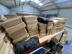 Approx. 45 Boxes of Tokyo Aluminium Fabric Frames, as set out on top tier of rack Please read the