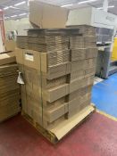 Pallet of Flat Pack Cardboard Boxes, 315 per pallet, 435mm x 300mm x 80mm Please read the