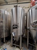 Hoplex Single Jacketed 3000l Beer Tank/Fermenter, with top manway and carbonation stones (Lot is