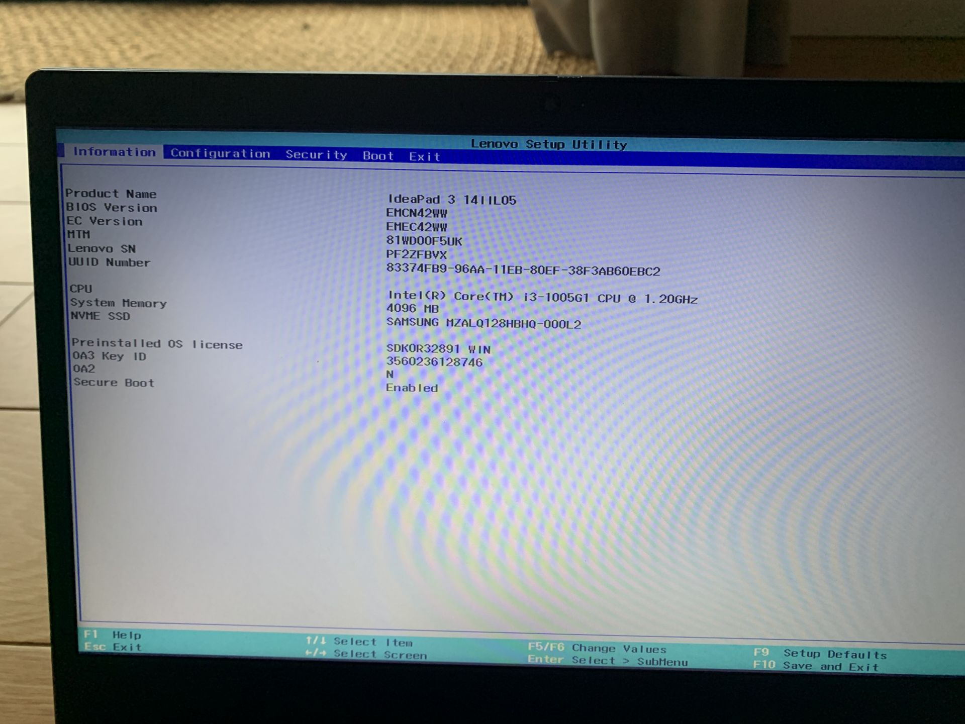 Lenovo IdeaPad 3 14IIL05 Core i3 Laptop, Serial No. PF2ZFBVX (No Charger) (Hard Drive Wiped) - Image 2 of 2