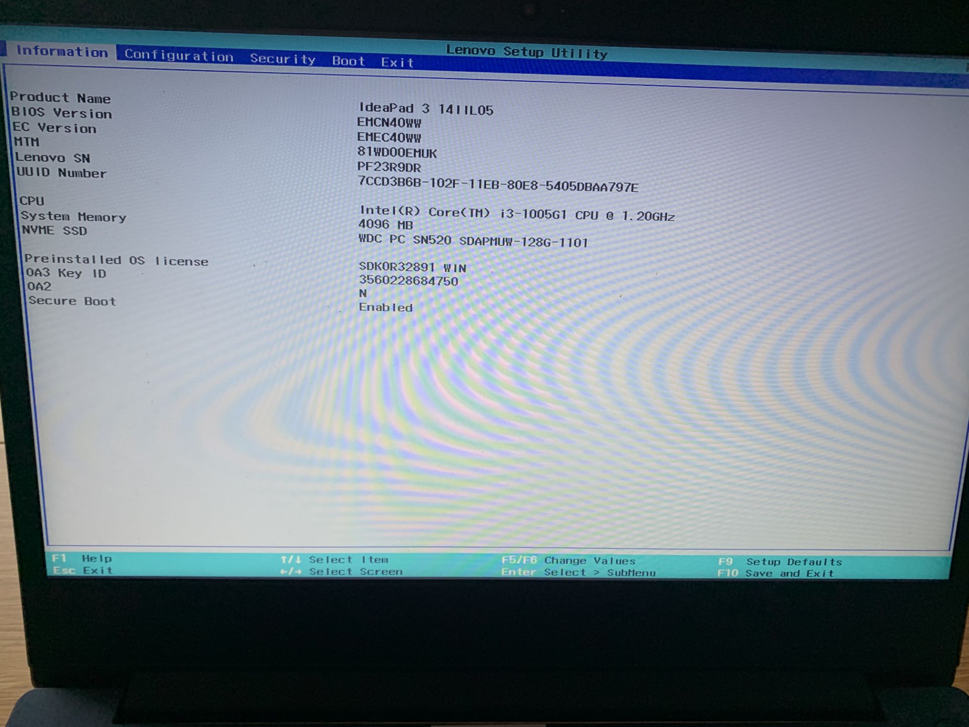 Lenovo IdeaPad 3 14IIL05 Core i3 10th Gen Laptop, Serial No. PF23R9DR (No Charger) (Hard Drive - Image 2 of 2