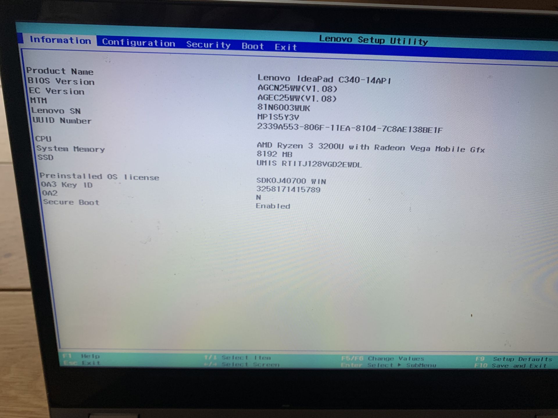 Lenovo IdeaPad C340-14API, Serial No. MP1S5Y3V (No Charger) (Hard Drive Wiped) Please read the - Image 2 of 2