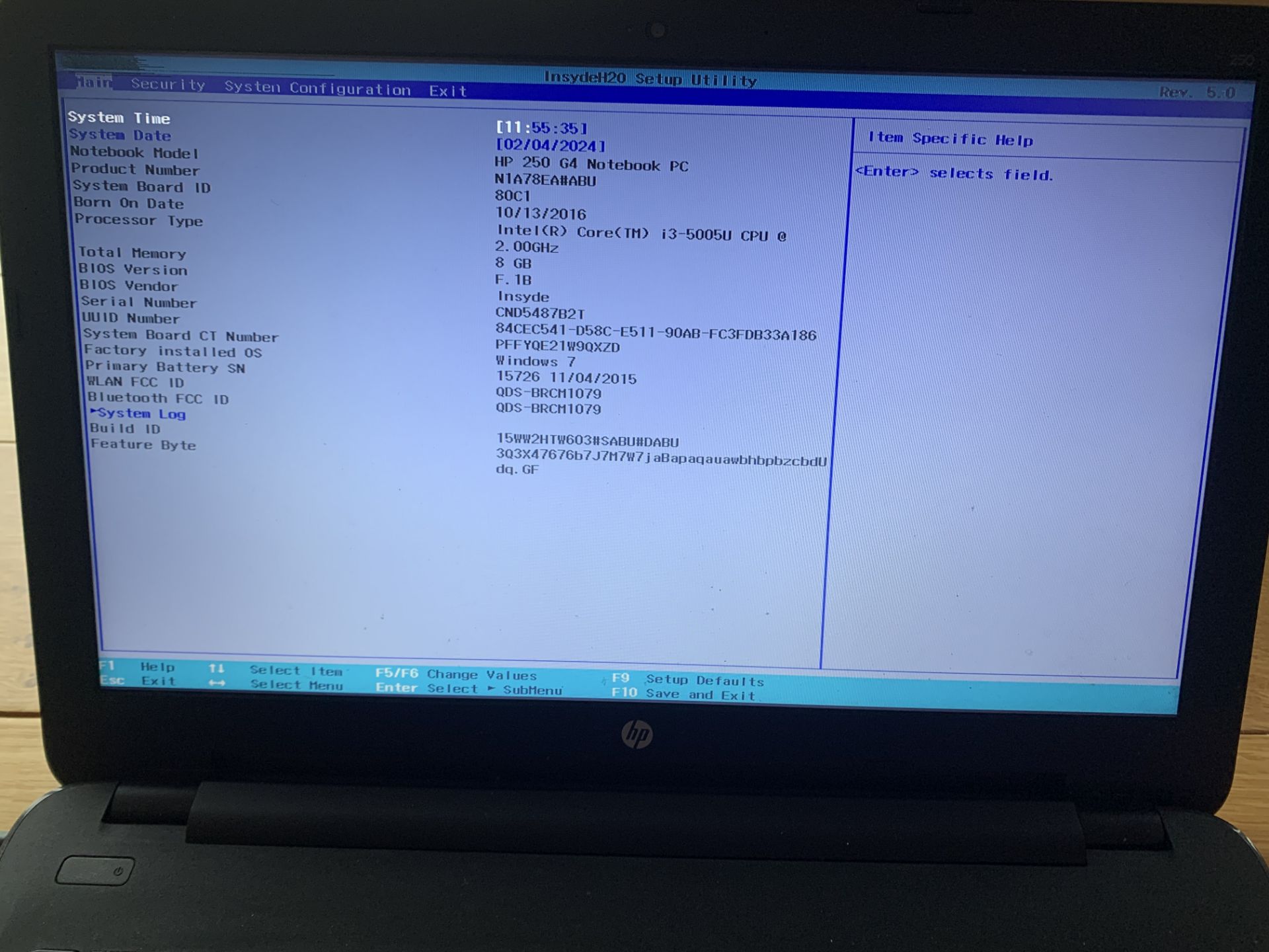 HP 14s-dq1508sa Core i3 10th Gen Laptop, Serial No. 5CD026357R (No Charger) (Hard Drive Wiped) - Image 2 of 3