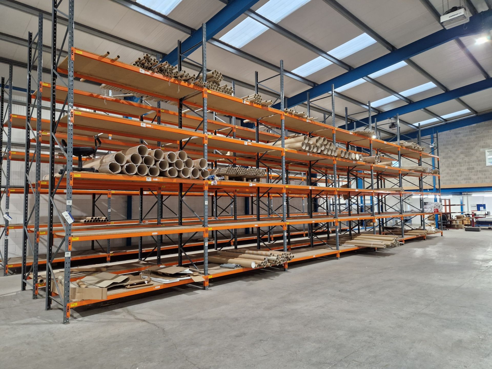 Seven Bays of Five Tier DEXION SPEEDLOCK Boltless Steel Pallet Racking, Each Bay Approx. 2.7m wide x