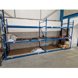 Two Bays of 3 Tier Boltless Steel Racking, Approx. 2.5m x 1.3m x 2.3m Please read the following