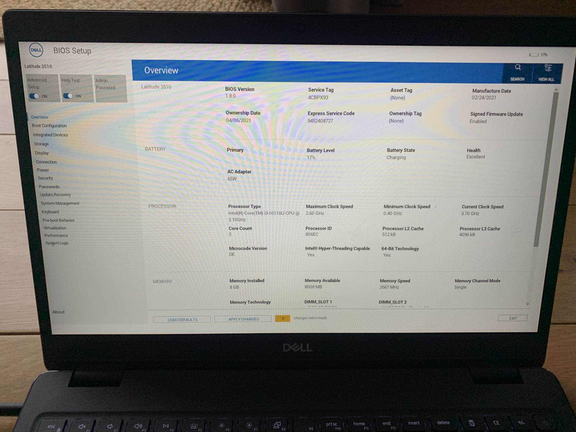 Dell Latitude 3510 Core i3 Laptop (No Charger) (Hard Drive Wiped) Please read the following - Image 2 of 3