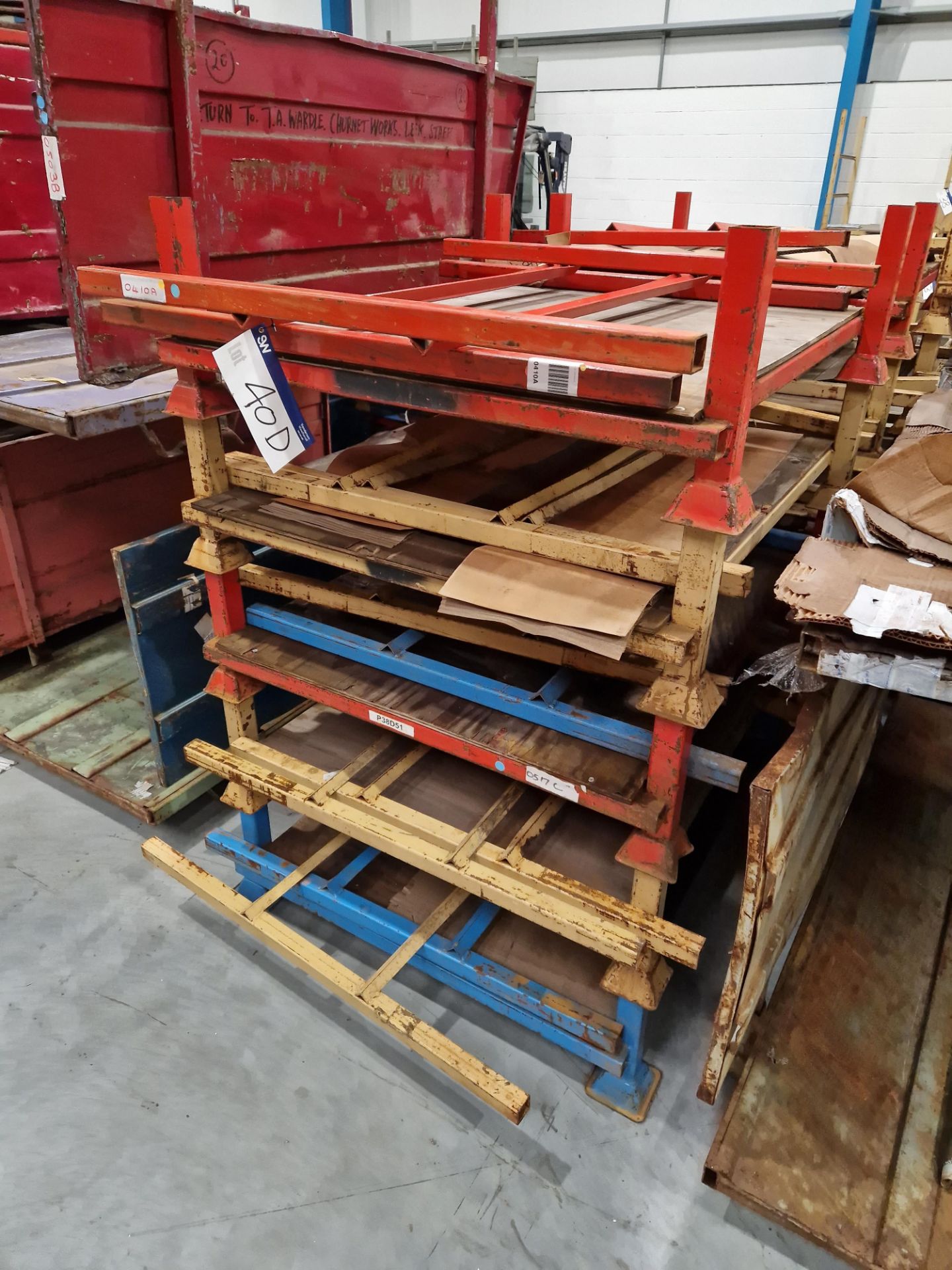 Five Collapsible Steel Stillages