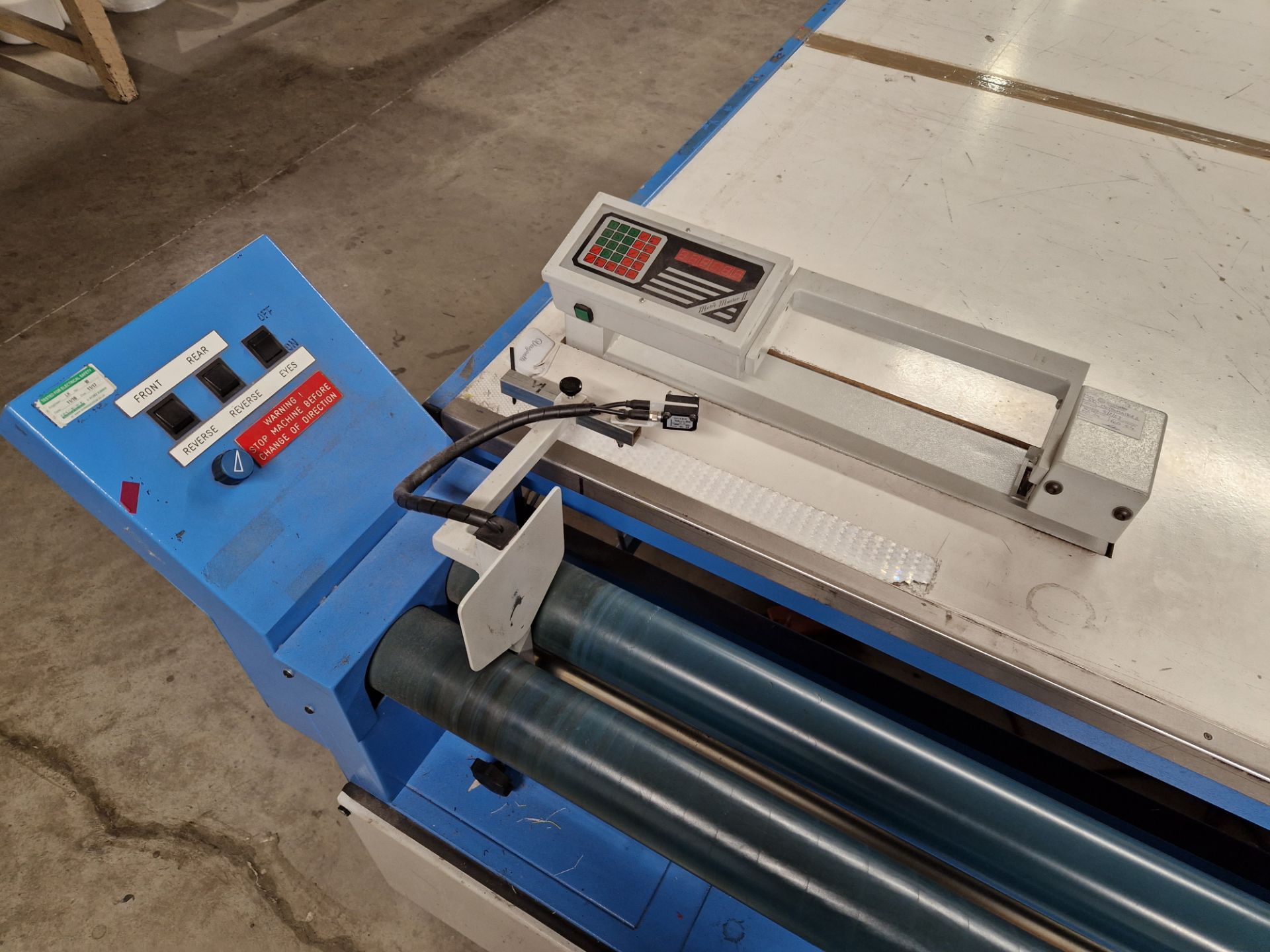 Mobile Fabric Measuring Table, with Meter Master II Digital Meter, Serial No. METERMASTER2, and - Image 7 of 8