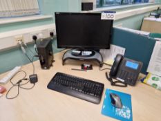 PC Specialist Core i5 Desktop PC, Monitor, Keyboard and Mouse (Hard Drive Wiped) Please read the
