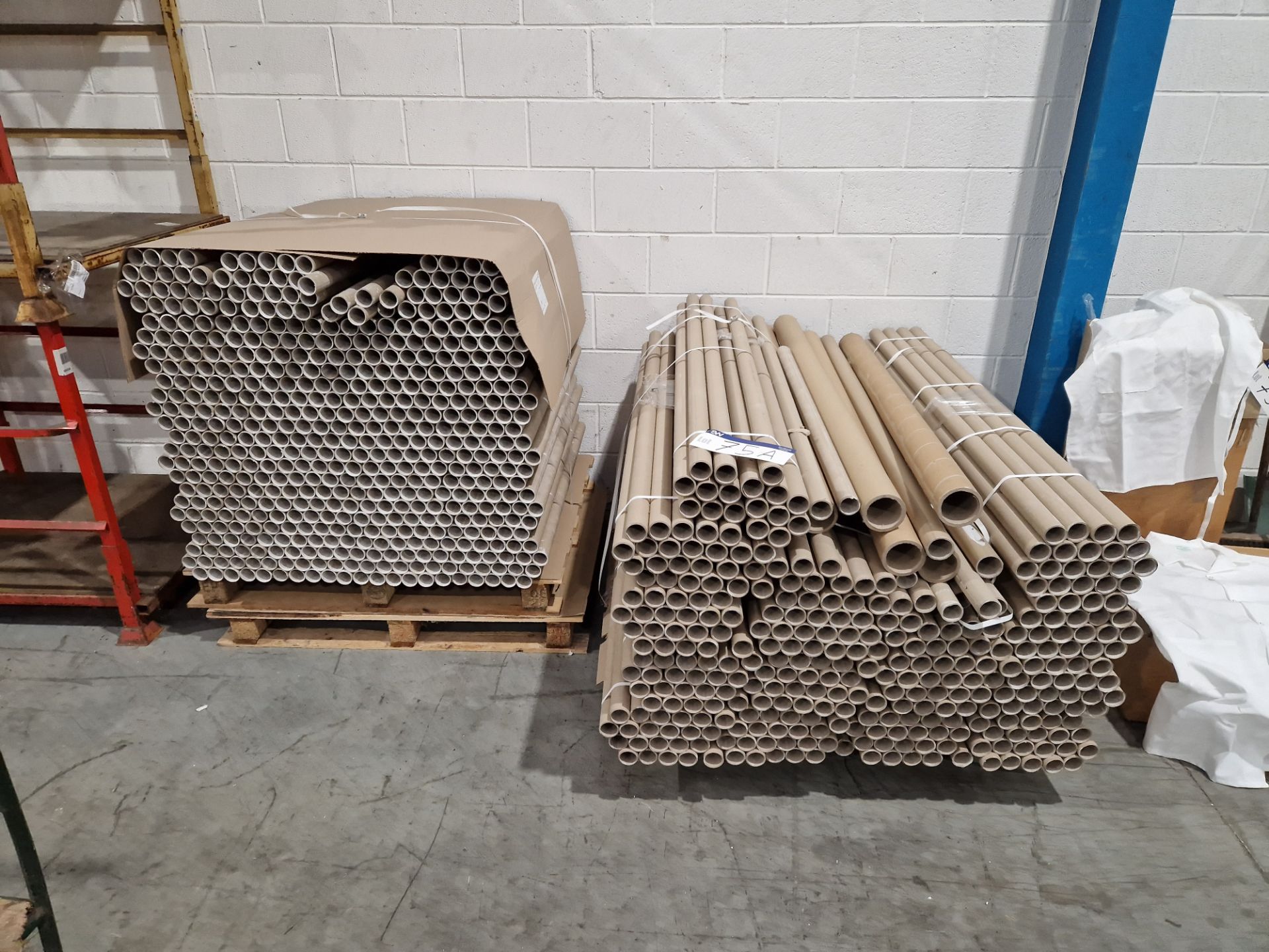 Two Pallets of Cardboard Fabric Tube Rolls Please read the following important notes:- ***Overseas